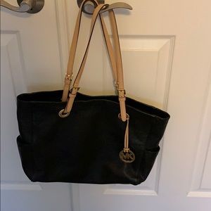 Michael Kors black leather tote